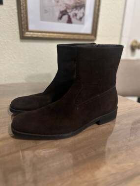 Gordon Rush Dillon Brown Suede Side Zip Ankle Boots